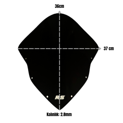 Bajaj Pulsar RS 200 siperlik camı 2015-2024 Uyumlu -Siyah